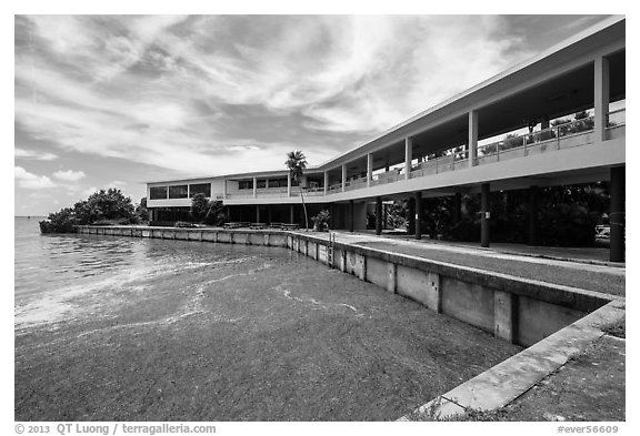 Flamingo visitor center. Everglades National Park (black and white)