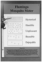 Flamingo Mosquito Meter. Everglades National Park ( black and white)