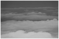Clouds from above. Haleakala National Park ( black and white)