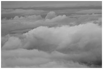 Clouds seen from Haleakala summit. Haleakala National Park ( black and white)
