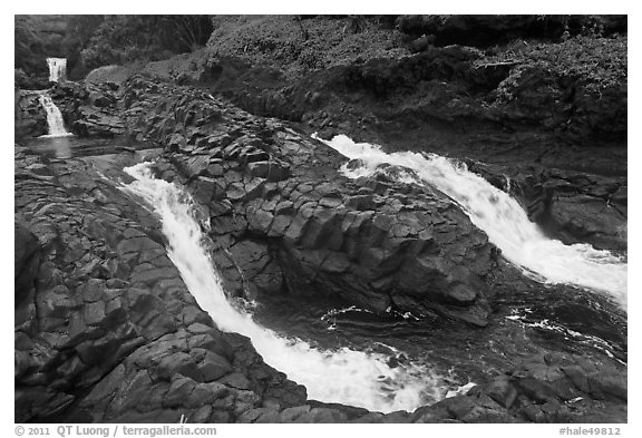 Pipiwai Stream, high water. Haleakala National Park, Hawaii, USA.