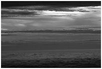 Stormy sea of clouds. Haleakala National Park ( black and white)