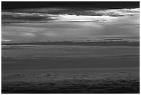 Stormy sea of clouds. Haleakala National Park, Hawaii, USA. (black and white)