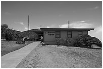 Park Headquarters Visitor Center. Haleakala National Park ( black and white)