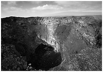 Mauna Ulu crater. Hawaii Volcanoes National Park ( black and white)