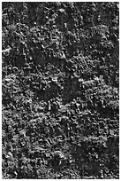 Crater vertical walls. Hawaii Volcanoes National Park, Hawaii, USA. (black and white)