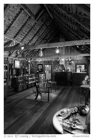 Volcano art center gallery. Hawaii Volcanoes National Park (black and white)