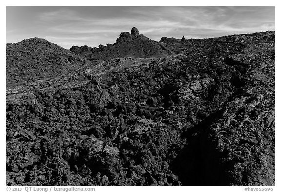 Field of aa lava, Mauna Loa. Hawaii Volcanoes National Park, Hawaii, USA.