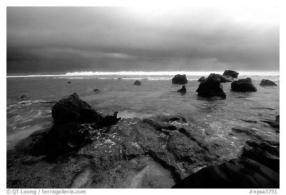 Approaching storm over ocean, Siu Point, Tau Island. National Park of American Samoa