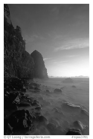 Tall seacliffs, Pola island,  Tutuila. National Park of American Samoa