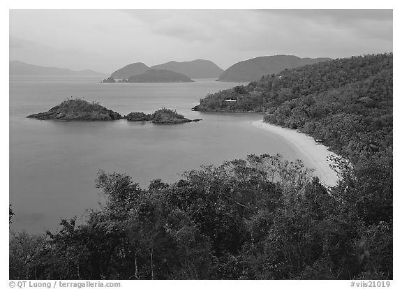 Trunk Bay at dusk. Virgin Islands National Park, US Virgin Islands.