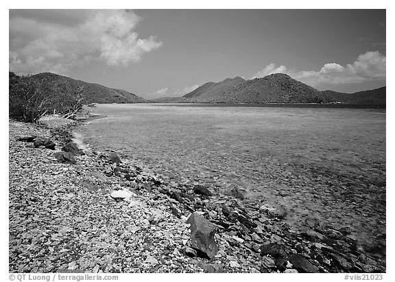 Turquoise waters in Leinster Bay. Virgin Islands National Park, US Virgin Islands.