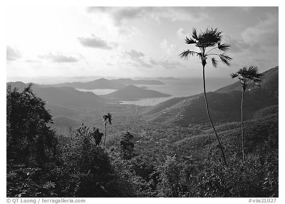 View over East end of island. Virgin Islands National Park, US Virgin Islands.