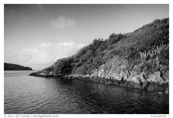 Great Lameshur Bay. Virgin Islands National Park (black and white)