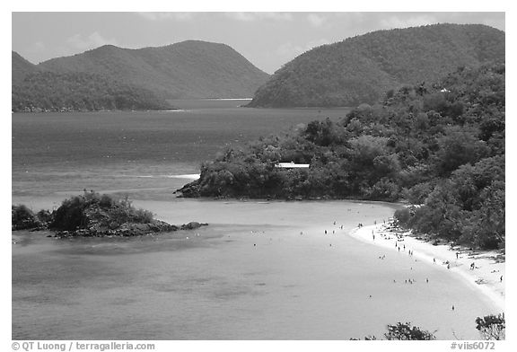 Trunk Bay and beach, mid-day. Virgin Islands National Park, US Virgin Islands.