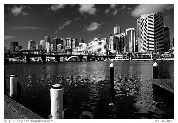 Darling harbour. Sydney, New South Wales, Australia (black and white)