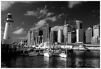 Darling harbour. Sydney, New South Wales, Australia (black and white)