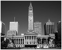 City council. Brisbane, Queensland, Australia (black and white)