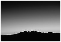Olgas at dawn. Olgas, Uluru-Kata Tjuta National Park, Northern Territories, Australia ( black and white)