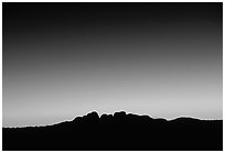 Olgas at dawn. Olgas, Uluru-Kata Tjuta National Park, Northern Territories, Australia (black and white)