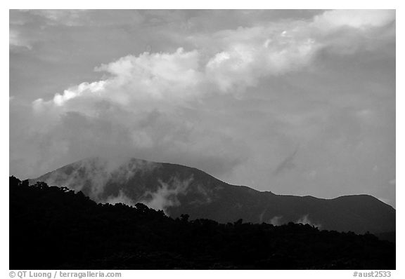 Mountains covered with rain forest near Cape Tribulation. Queensland, Australia