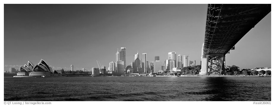 Panoramic Black and White Picture/Photo: Sydney Harbor Bridge and city