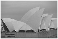 Roof of the Opera house. Sydney, New South Wales, Australia (black and white)