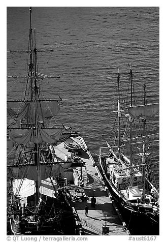 Historic Sailboats in harbour. Sydney, New South Wales, Australia