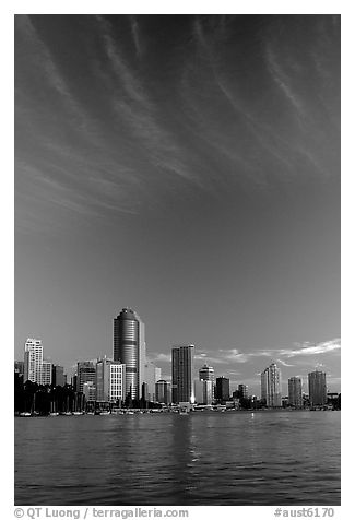 Brisbane River, sunrise. Brisbane, Queensland, Australia