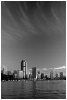 Brisbane River, sunrise. Brisbane, Queensland, Australia ( black and white)