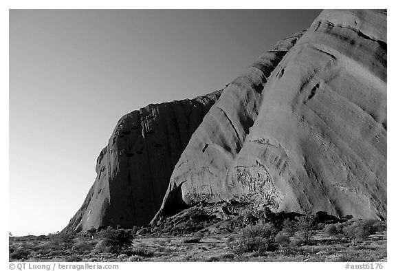 The steep walls of Ayers Rock. Uluru-Kata Tjuta National Park, Northern Territories, Australia