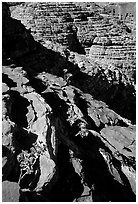 Rock strata in Kings Canyon,  Watarrka National Park. Northern Territories, Australia ( black and white)