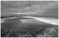 Coast near Paia. Maui, Hawaii, USA ( black and white)