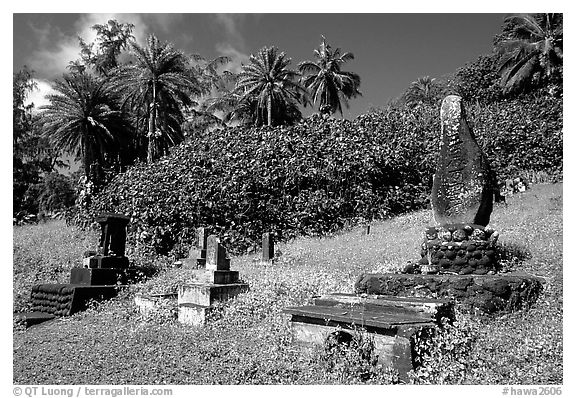 Japanese cemetery in Hana. Maui, Hawaii, USA