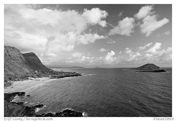 Makapuu Beach and offshore islands, early morning. Oahu island, Hawaii, USA