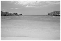 Deserted Hanauma Bay. Oahu island, Hawaii, USA ( black and white)