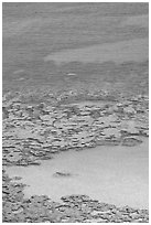 Reefs and sandy pools of Hanauma Bay. Oahu island, Hawaii, USA (black and white)