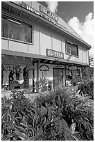 Island Hemp and Cotton store in Kapaa. Kauai island, Hawaii, USA ( black and white)