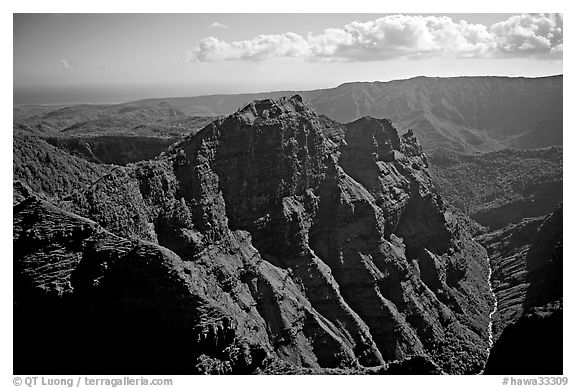 Aerial view of Waimea Canyon. Kauai island, Hawaii, USA