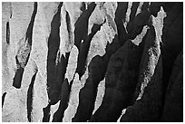 Aerial view of ridges, Na Pali Coast. Kauai island, Hawaii, USA ( black and white)