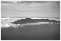 Aerial view. Maui, Hawaii, USA (black and white)