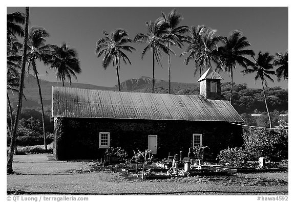 Ihiihio Iehowa o na Kaua Church, Keanae Peninsula. Maui, Hawaii, USA