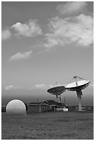 Pete Conrad Ground Station. Big Island, Hawaii, USA (black and white)