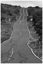 Pilani Highway. Maui, Hawaii, USA (black and white)