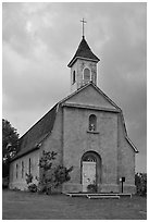 St Joseph church, Kaupo. Maui, Hawaii, USA ( black and white)