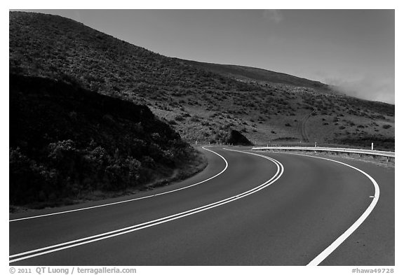 Winding Haleakala road. Maui, Hawaii, USA