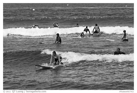 Group of surfers. Lahaina, Maui, Hawaii, USA