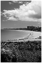 Kaanapali integrated resort. Lahaina, Maui, Hawaii, USA ( black and white)
