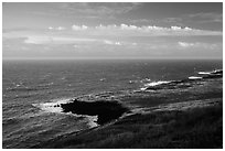 Coastline. Big Island, Hawaii, USA ( black and white)