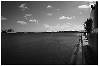 Pearl Harbor, World War 2 Valor in the Pacific National Monument. Oahu island, Hawaii, USA ( black and white)